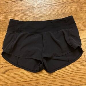 Lululemon Speed Up Shorts 2.5" Women's Size 4 Black Running Gym Lined